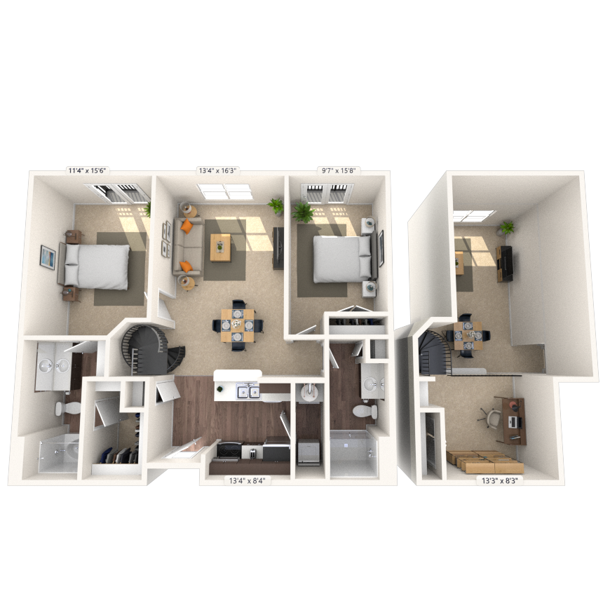 Floorplan image of unit 4345